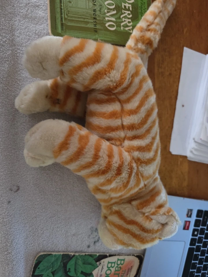 TY Beanie Buddy Amber Plush Orange Cat Striped Tabby 9 inch Floppy Vintage 1999 - Image 2 of 4