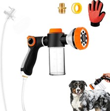 Dog Shower Attachment for Bathroom Bathtub, 8 Sprayer Modes Dog Washing Hos