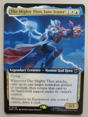 MTG The Mighty Thor, Jane Foster Marvel Super Heroes Extended Art Rare 