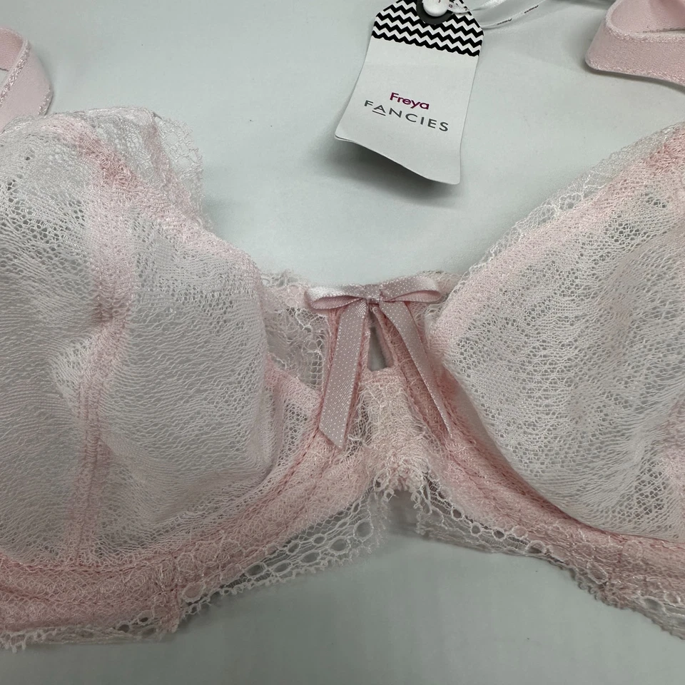 FREYA Fancies AA1011PEL Minimizer Bra Pink Women's 30DD Underwire Plunge - Image 3 of 4