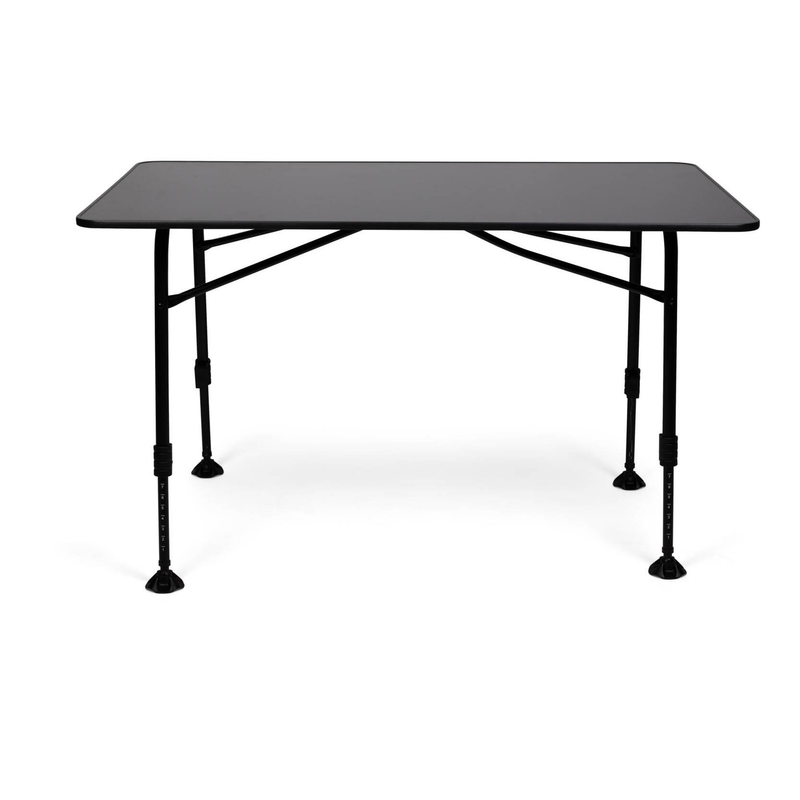 Kampa Beech Camping Table Folding Table with Adjustable Legs 120 x 70cm Black