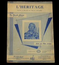 1960 Felix Leclerc "L'Heritage" - X-Large Partition - Félix