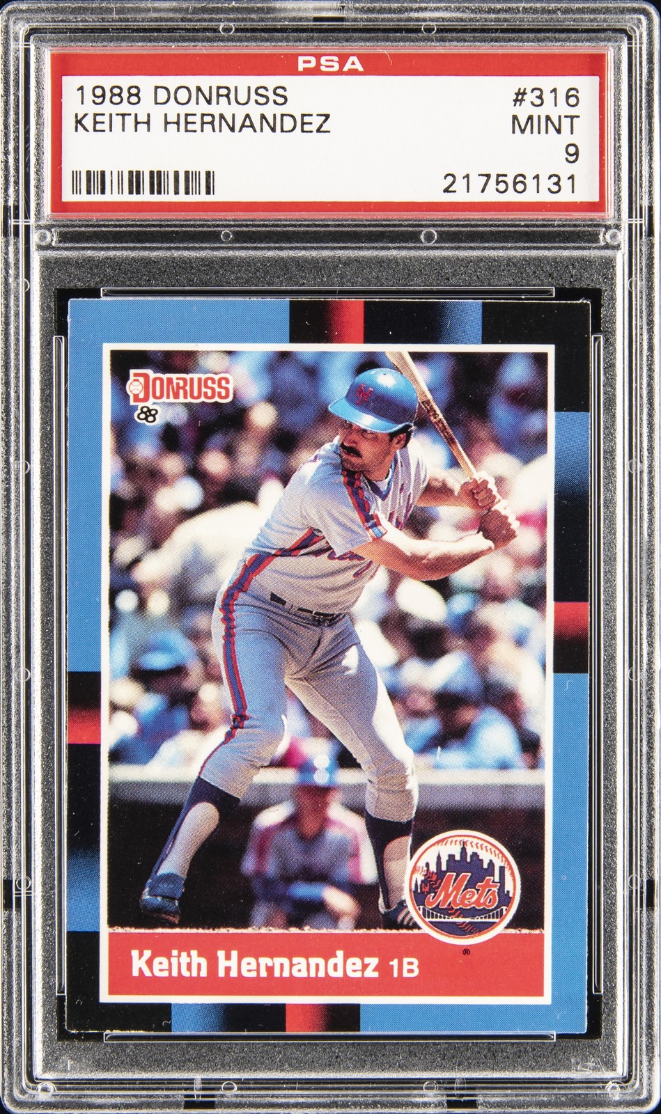 1988 DONRUSS #316 KEITH HERNANDEZ PSA 9