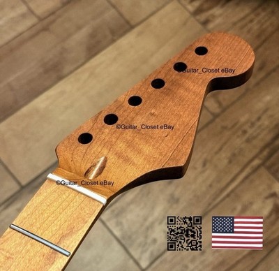 Roasted Maple Strat Neck Satin Stratocaster Fits Warmoth & Fender 0SM1