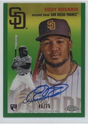 2023 Topps Chrome Platinum Anniversary 46/75 Eguy Rosario Rookie Auto RC 1o93