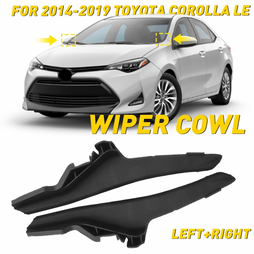 Windshield Wiper Cowl Extension Trim Hood Side Seal Fits 14-19 Toyota Corolla LE