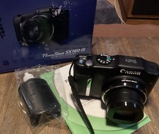 Canon PowerShot SX160 IS 16.0MP Digital Camera - Black Tested w/box