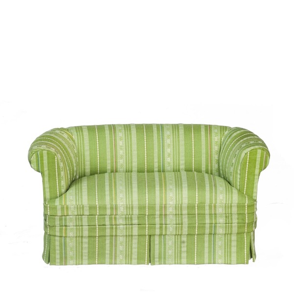 Puppenhaus GrüN Sofa Loveseat Sofa JBM Miniatur Wohnzimmer MöBel 1:12-image