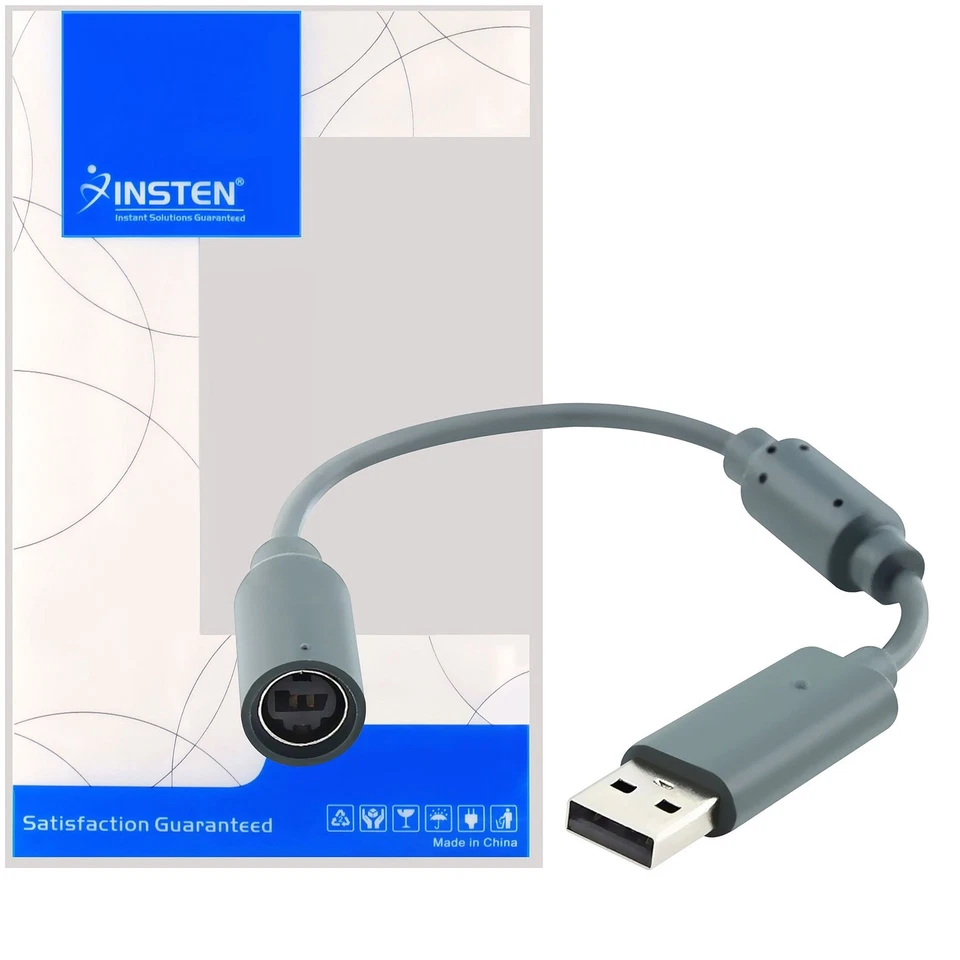 USB Breakaway Dongle Cable Cord Adapter For Xbox 360 PC Wired Controller, 9" - Image 2 of 4