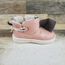 Hey Dude Camden Bow Cozy Boot Kids Sz 13 C13 Sparkle Pink Lined Round Toe Ankle