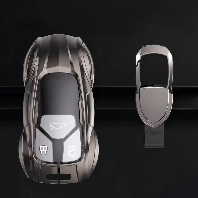 Zinc Alloy TPU Car Key Fob Case Cover For Audi A4 A5 S4 S5 B9 Q7 M4 Q5 TTS TT RS - Image 3 of 4