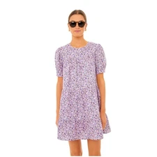 Pomander Place Lilac Floral Quinn Dress Size Medium