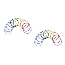 2 PCS Colorful Rubber Bands Stretchy Wristbands Silicone Adjustable