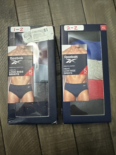 Reebok Men’s Essential Comfort Low Rise Briefs Size XL
