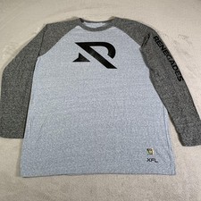 Arlington Renegades Shirt Mens XL Gray XFL Football Long Sleeve Raglan Tee