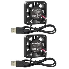 2 Pack USB Brushless Cooling Fan, DC 5V 40mm x10mm 4200 RPM Speed 4010 Small Fan