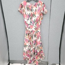 Vince Camuto Printed Flutter Sleeve Maxi Fresh Tropics Dress Womens Size 1X NWT