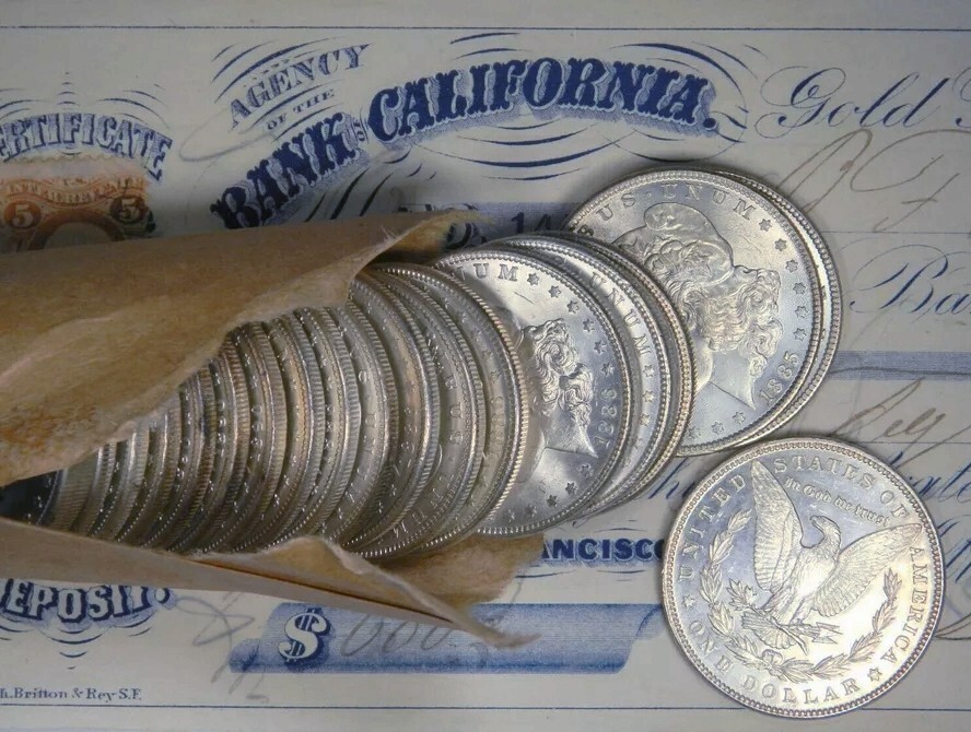 Bulk Lot of 5 1878-1893 CC Morgan American Silver Dollars - GEM BU Mixed Dates