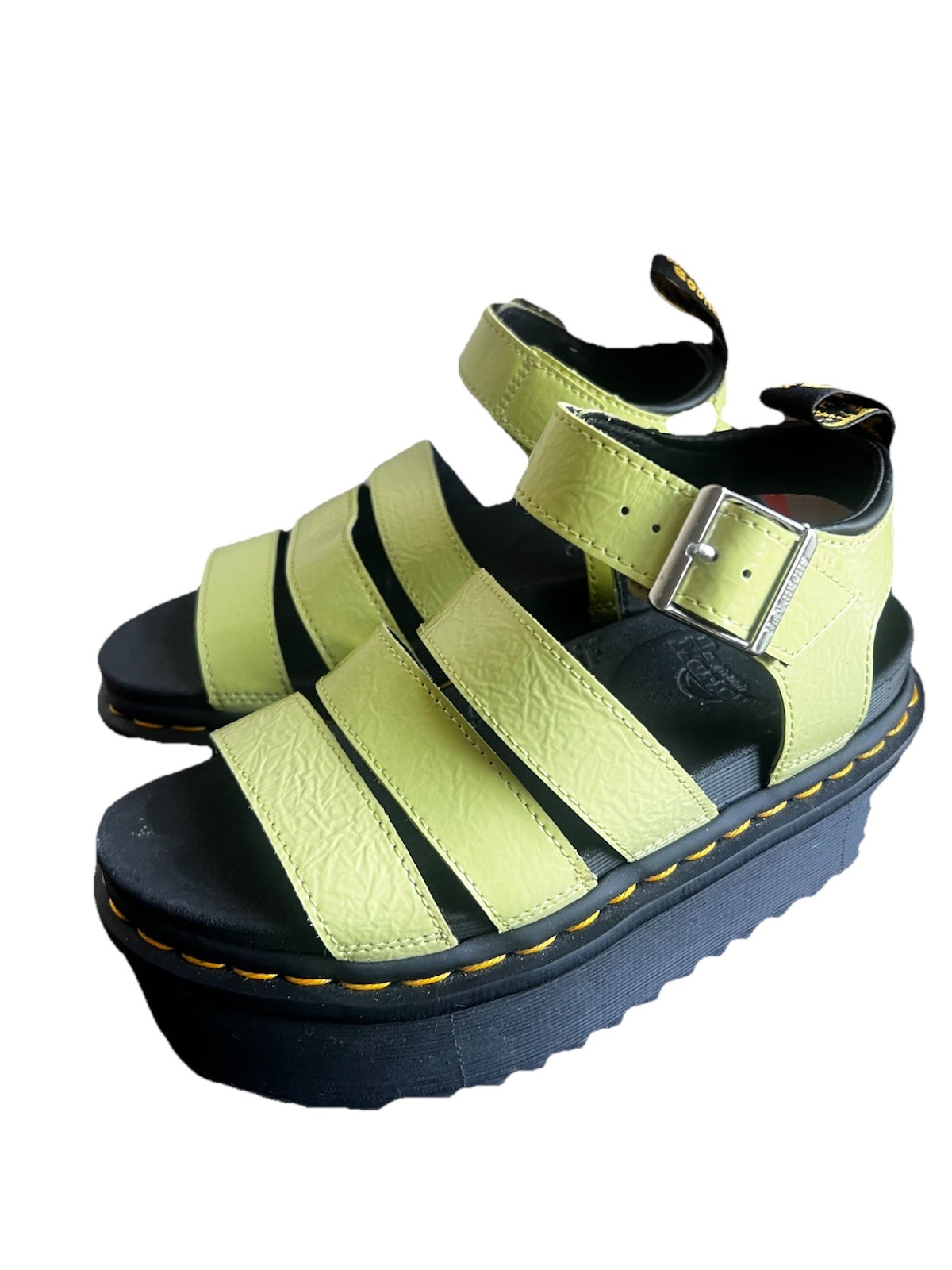 Dr. Martens Blaire Quad Women's Size 5 Like Green Platform Sandals Bouncing Sole