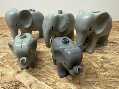 LEGO Duplo Konvolut 5x Elefant Zoo Tiere Animals Herde Wildtiere