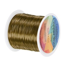 0.4mmx100m Jewelry Wire, 26 Gauge 328FT Craft Wire Copper Wire, Bronze Tone