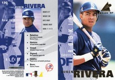 1997 Pinnacle Inside Rookie Card – Ruben Rivera card #130 New York Yankees. rookie card picture