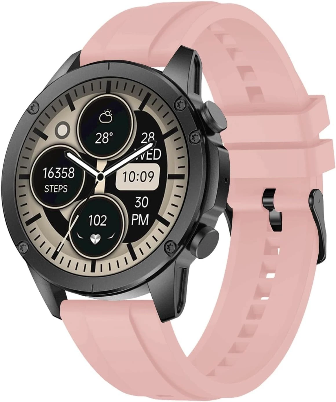 Fitness Tracker Smart Watch - Answer/Dial Calls - 1.43" Screen - Pink