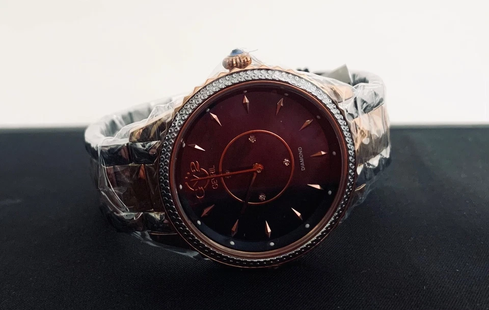 GV2 BY GEVRIL SIENA DIAMOND 11705-425 LIMITED EDITION ROSE GOLD SWISS WATCH 38MM - Image 3 of 4