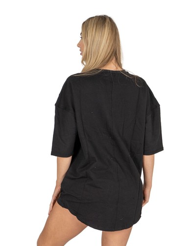 Damen-T-Shirt locker baggy Rundhalsausschnitt kurzärmelig Damenpullover schlichtes Oberteil - Bild 5 von 17