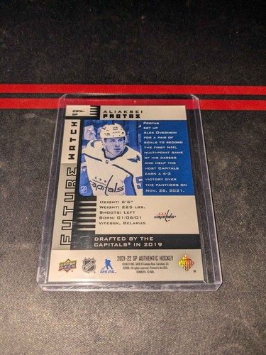 2021-22 SP Authentic Aliaksei Protas '01-02 Retro Future Watch /900 #01FW-AP RC - Picture 2 of 2