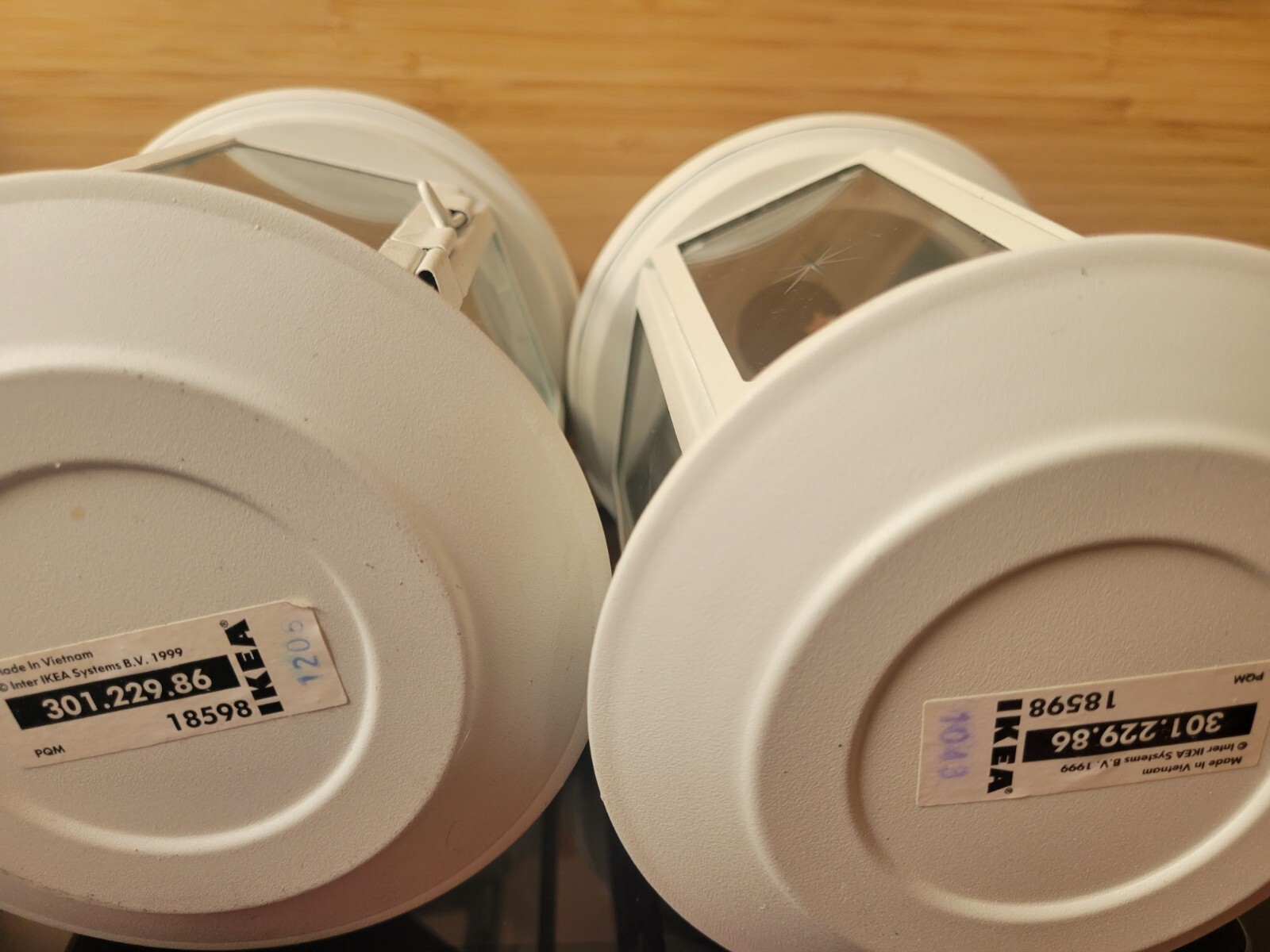 Pair White Candle Lamp IKEA ROTERA Glass Lantern eBay