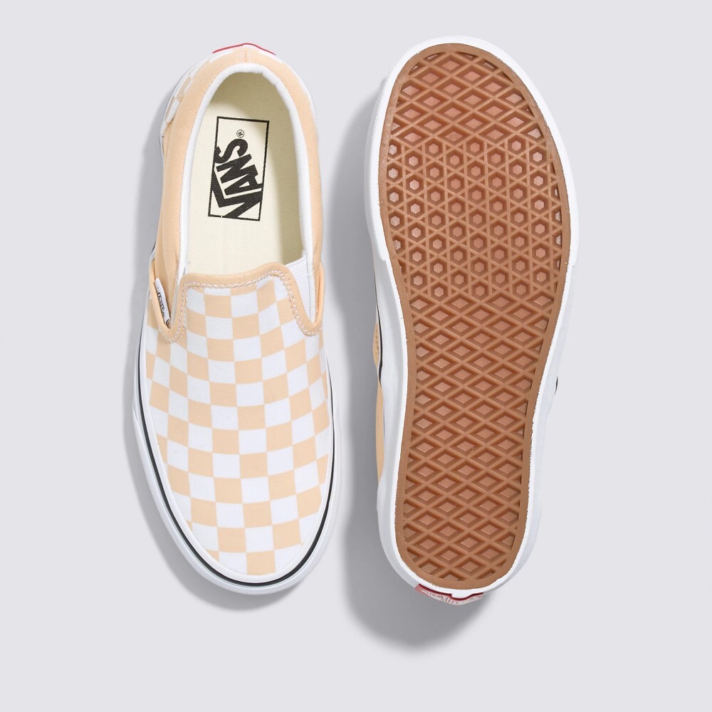 Vans Slip On Peach New Vans Classic Slip-On Checkerboard