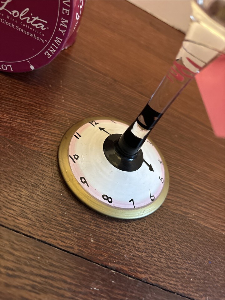 Lolita 5 O’clock Somewhere Hand Painted Wine Glass Jeweled 15 oz Recipe