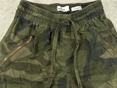 Hollister Womens XS Camo Cargo Pants Joggers Army Combat Ultra High Rise 24X27 - Picture 3 of 19