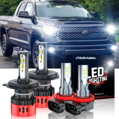 For Toyota Tundra SR5 2014-2019 C9 LED Headlight High/Low Fog Light Combo Bulbs