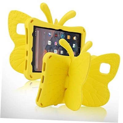Amazon Fire 7 Tablet 12th Gen 2022 Case Cute Butterfly Fire 7 2022 12Gen Yellow