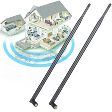 2x 9dBi RP-SMA Dual Band 2.4GHz 5GHz High Gain WiFi Router Wireless Antenna US