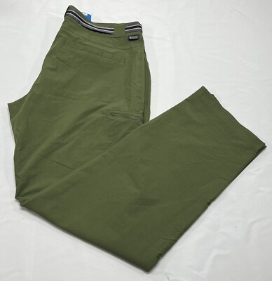 NWT Eastern Mountain Sports Womens Pants Green Size 14 Cargo Stretch Nylon Blend