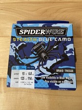 spiderwire stealth blue camo braid 15lb 125yds NIB