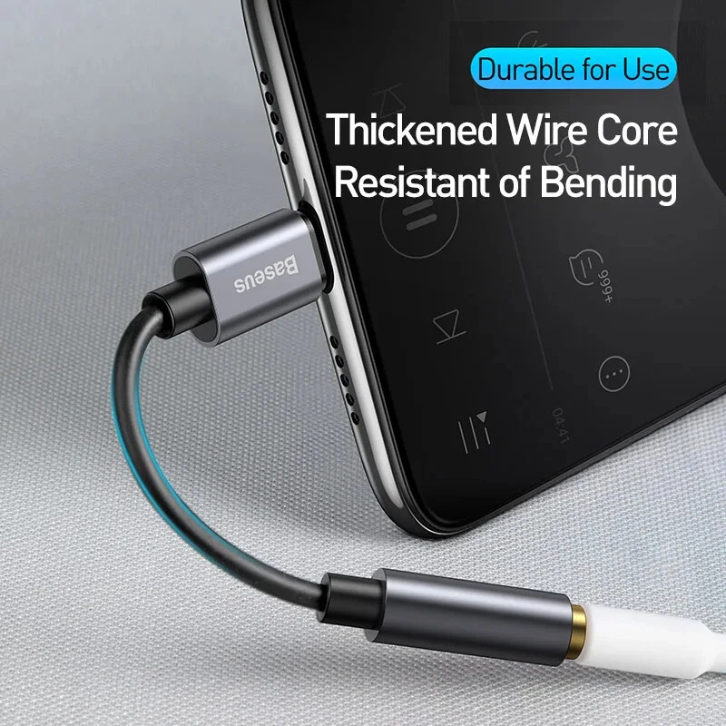 Baseus USB Type C to 3.5mm Earphone Jack 3.5 AUX Cable USB C Adapter Audio Cable - Image 4 of 4