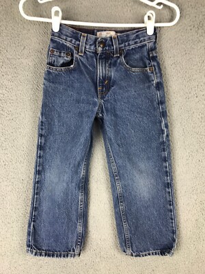 Levis Straus Signature Boys Loose Fit Straight Blue Jeans Adjustable Waist 6R