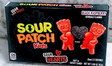 Sour Patch Kids Rasberry Sour Hearts Soft and Chewy Candy. 3.08 oz See Below