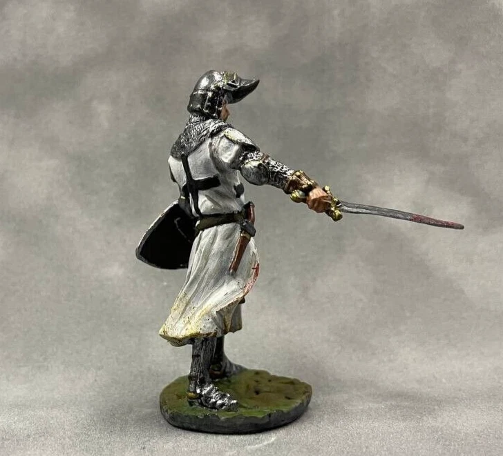 ⭐️Caballero Orden Teutónica PINTADO. Estatuillas de soldados de hojalata miniaturas 54 mm 1/32⭐️ Foto 4 de 4