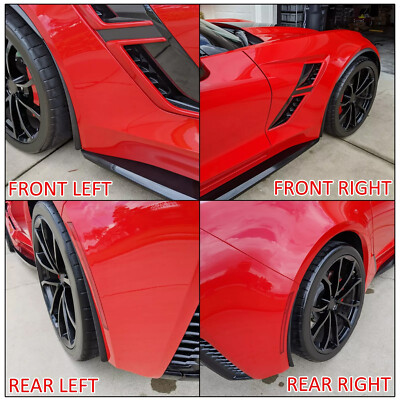 4Pcs Front Rear Splash Mud Guards Flap For Chevy C7 Corvette