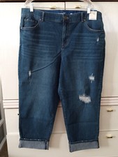 Terra  Sky PLUS Women's Comfort Waist Tummy Control Cuffed Jeans SIZE 18W
