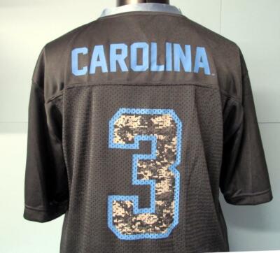 NORTH CAROLINA TARHEELS #3 Football Jersey Shirt (M) CAMO #S