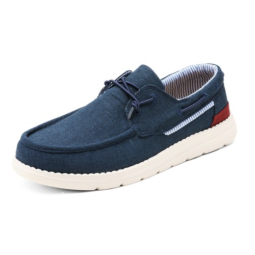 Mens Loafers Moc toe Slip-on Canvas Lightweight Casual Boat Shoes US - Picture 12 of 49