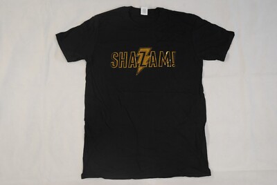 SHAZAM! GOLD LOGO T-SHIRT NEU OFFIZIELL DC COMICS FIGUR SHAZAM FILM FILM