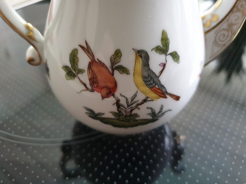 HEREND Porzellan Mokkakanne, ca. 17cm Kaffeekanne, Dekor Rothschild, handbemalt - Bild 7 von 17