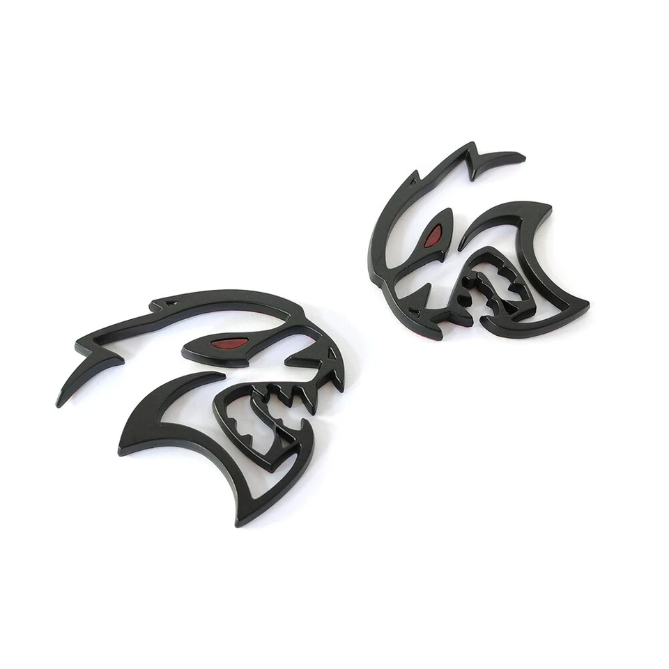 2pack Redeye Hellcat Right Left Emblem for 68394606AB Black - Imagem 2 de 4